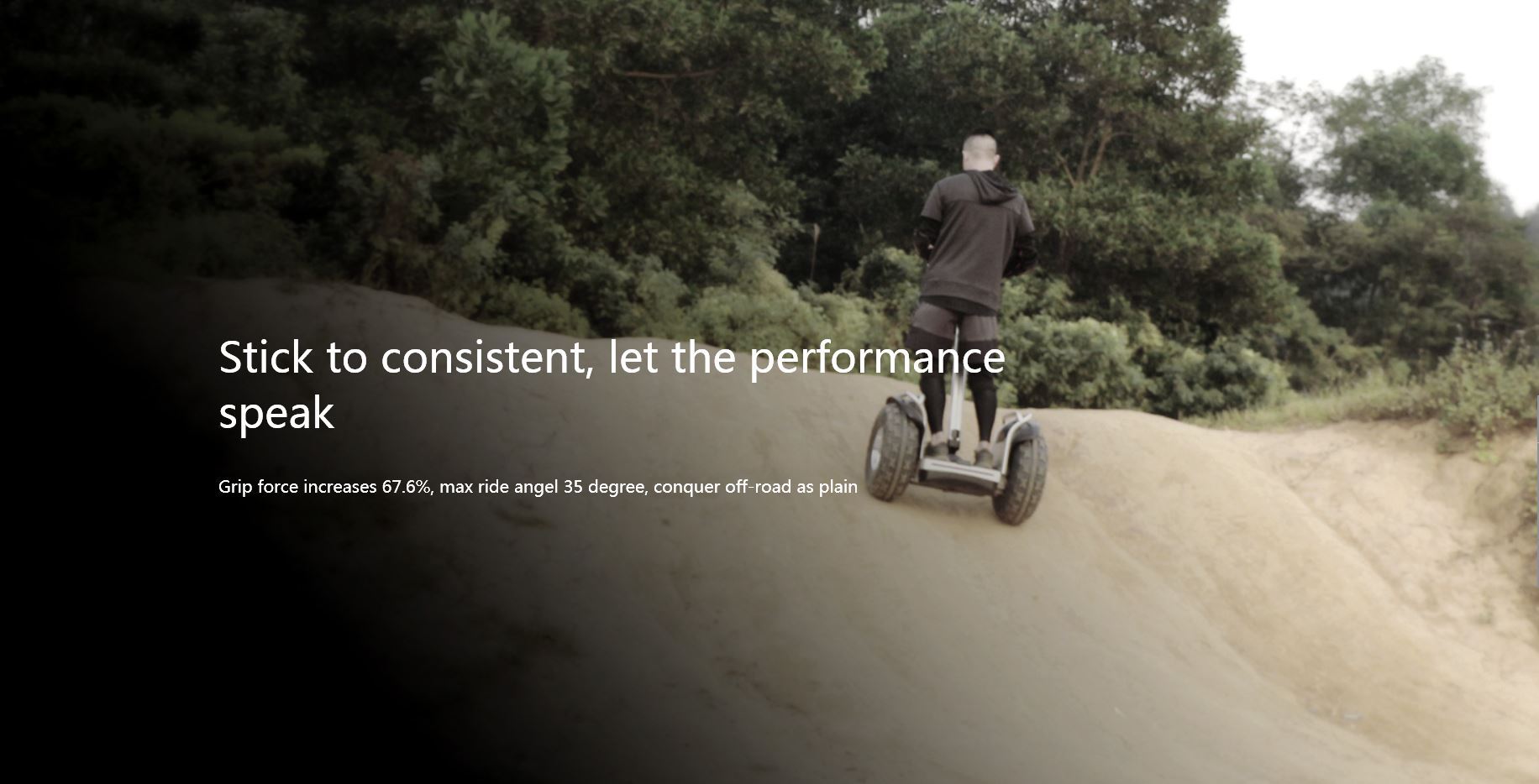 Off Road Segway X4.1 Max ride angle 35 degree - HillBillies Pro